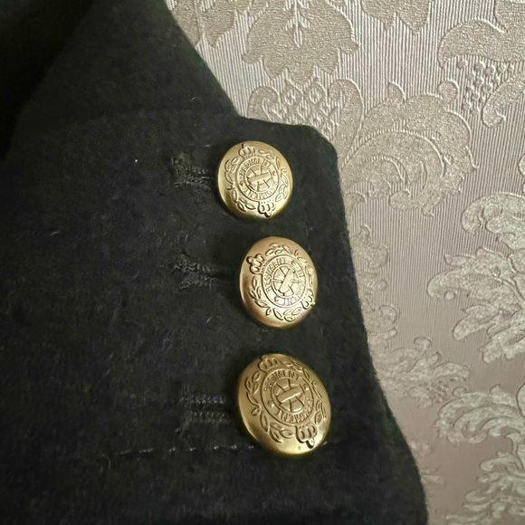 H&M Green Double Breasted Wool Blend Coat - Picture 2 of 3